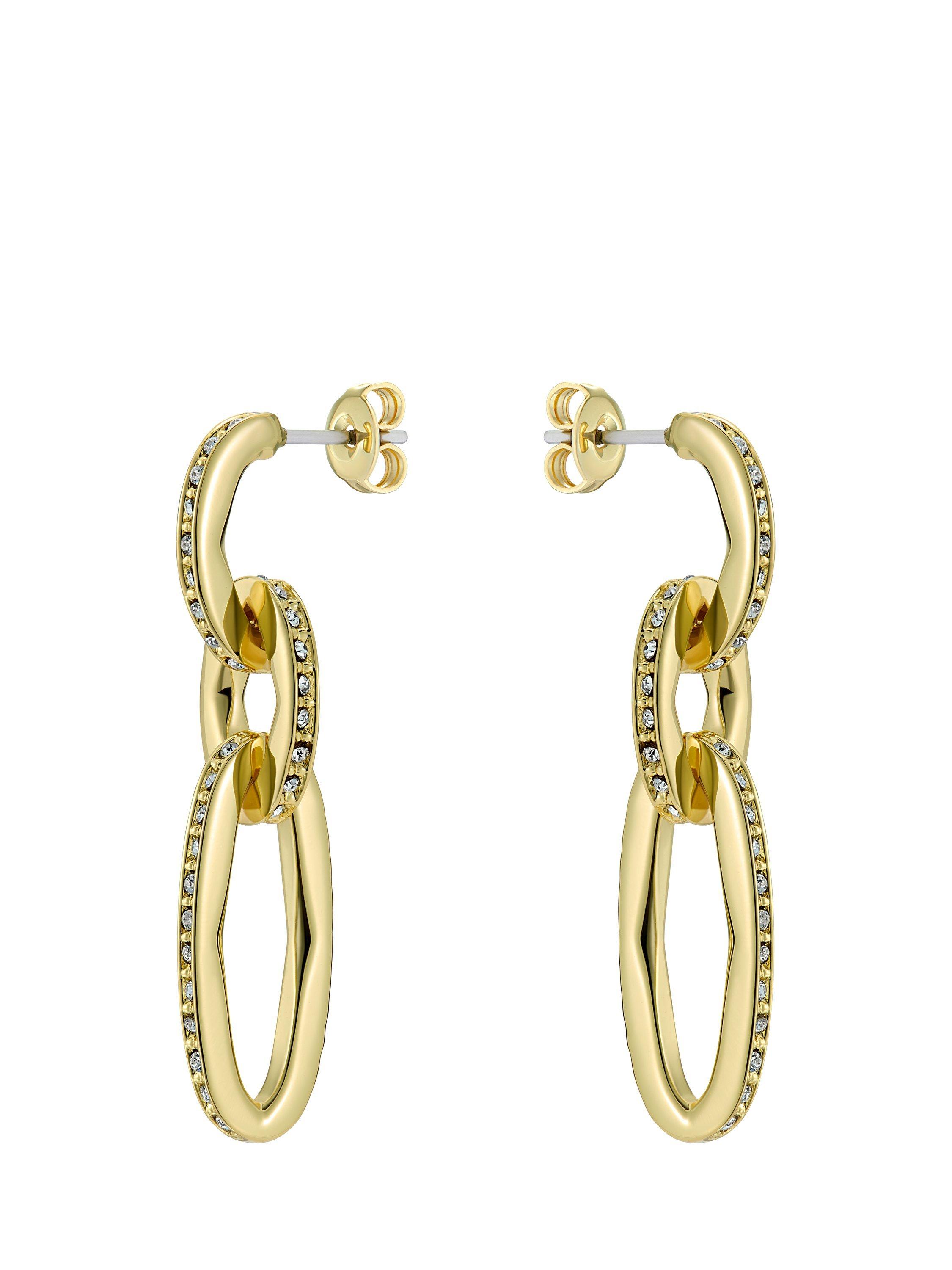 Product image 4 of 5, which shows Ted Baker Shirina Crystal Shimmer Drop Earrings, Gold