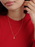 Ted Baker Petiies Painted Flower Pendant Necklace, Gold