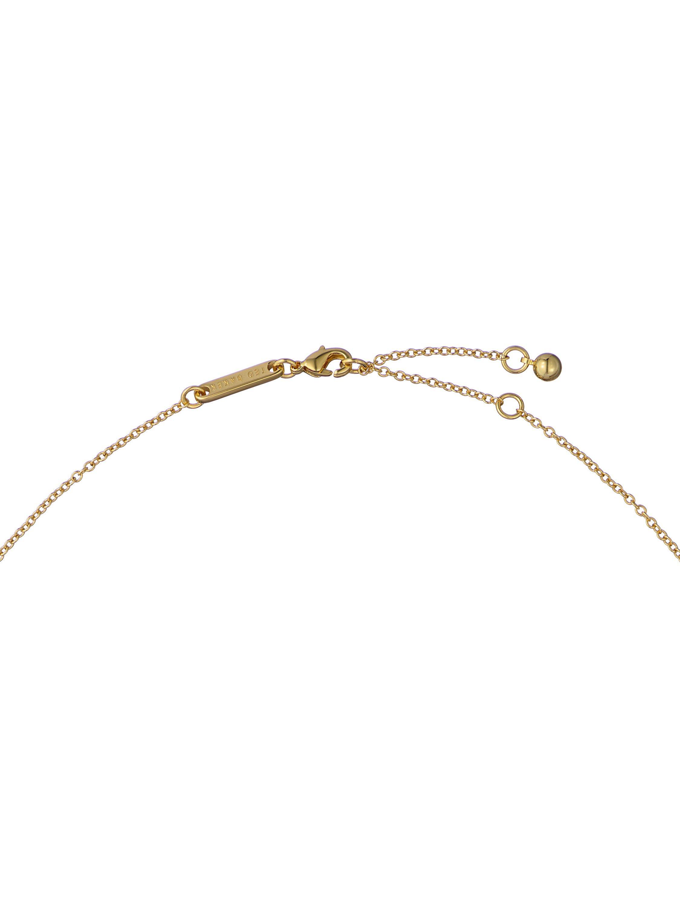 Product image 5 of 6, which shows Ted Baker Petiies Painted Flower Pendant Necklace, Gold