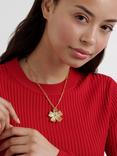 Ted Baker Petrice Flower Statement Crystal Necklace, Gold