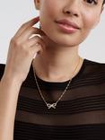Ted Baker Ribah Crystal Ribbon Bow Pendant Necklace, Gold