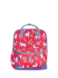 Frugi Kids' Explorers Unicorn Print Backpack, Rose