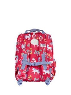 Frugi Kids' Explorers Unicorn Print Backpack, Rose - view 2, Rose