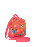 Frugi Kids' Little Adventure Floral Backpack, Orange/Multi