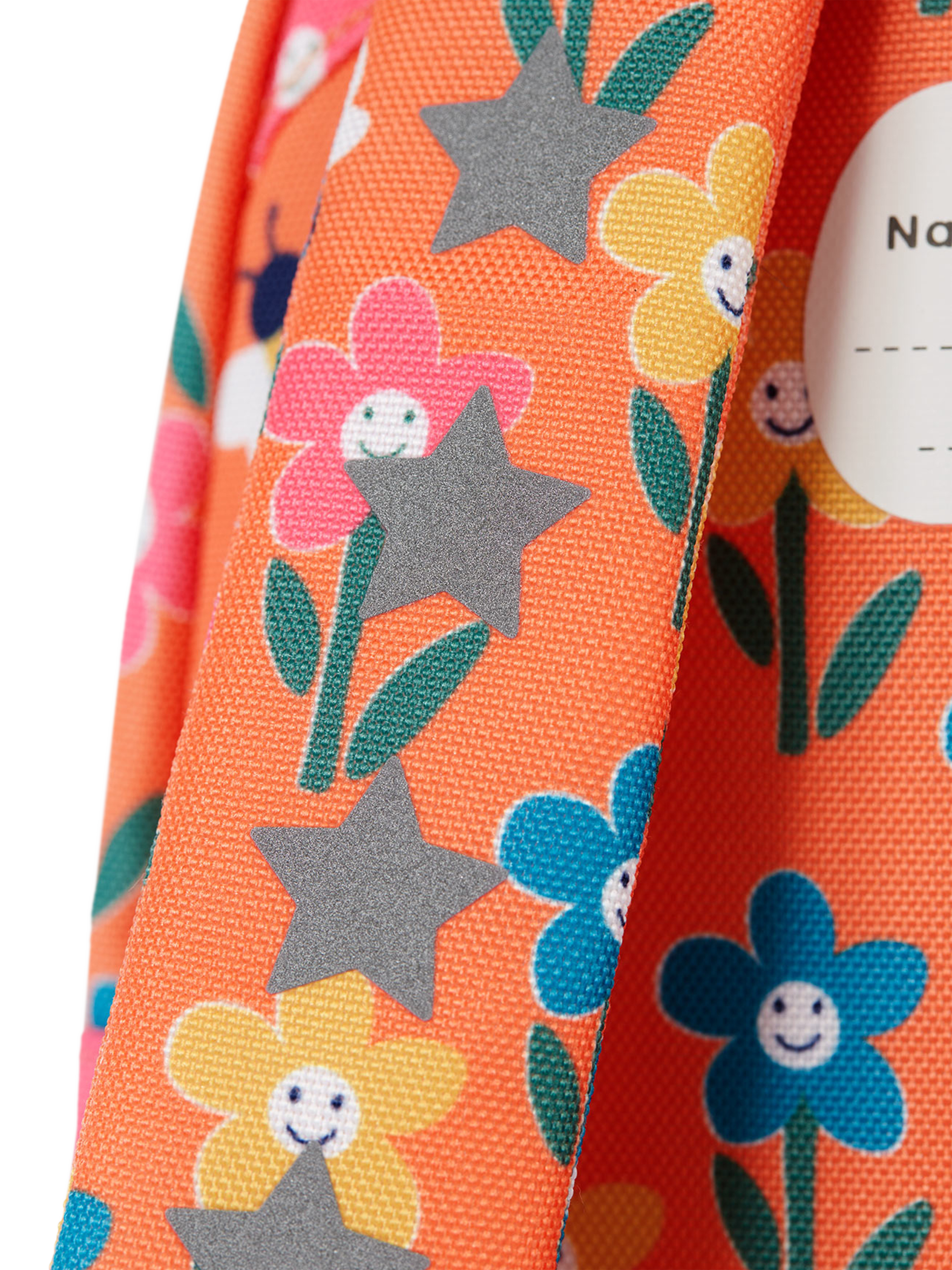 Product image 6 of 6, which shows Frugi Kids' Little Adventure Floral Backpack, Orange/Multi