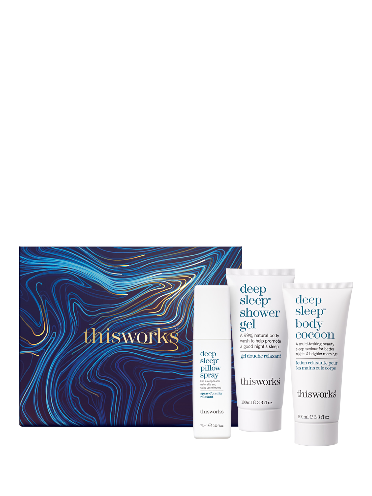 Product image 1 of 6, which shows This Works Dream To Sleep Bodycare Gift Set