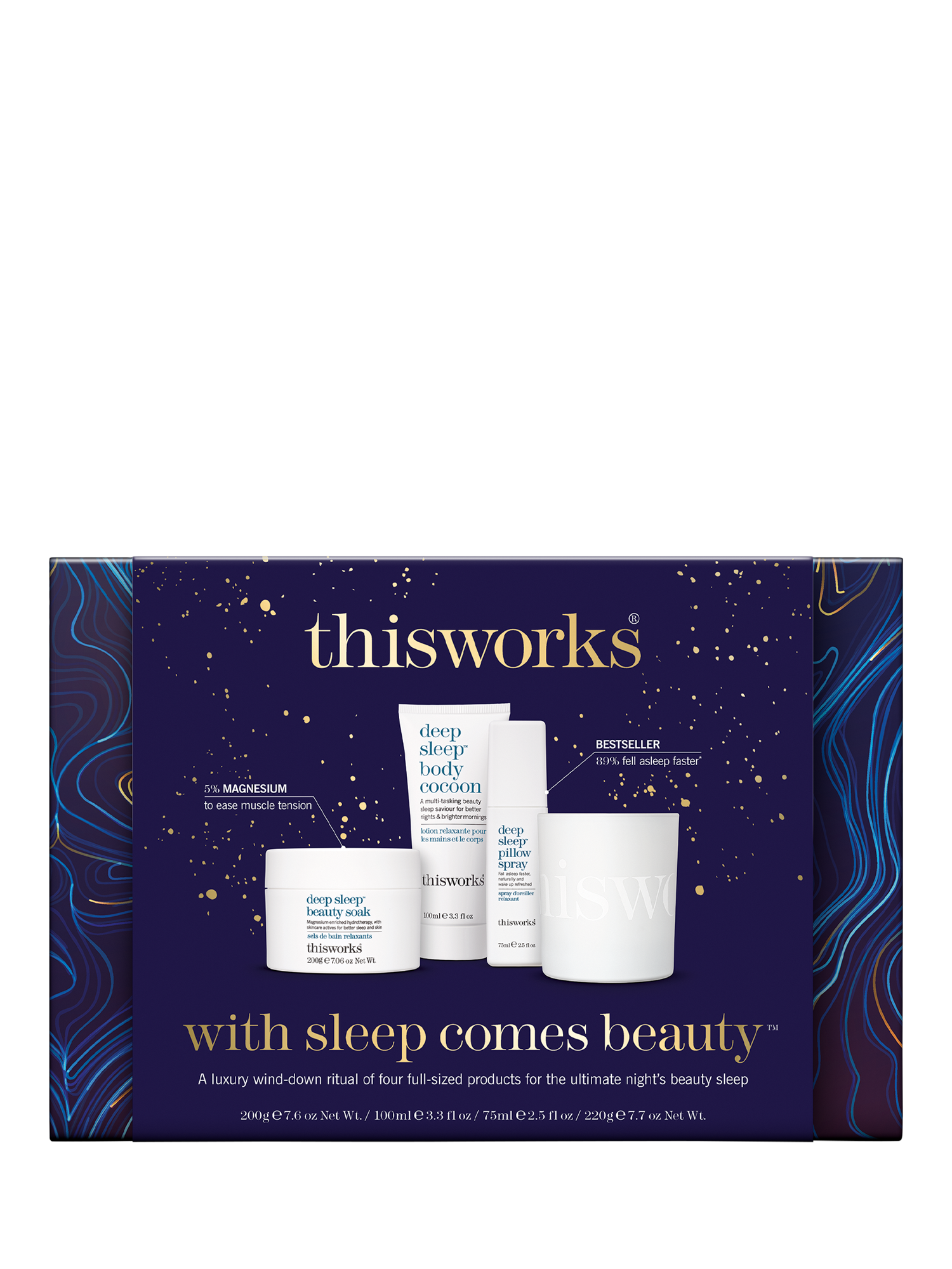 Product image 2 of 6, which shows This Works With Sleep Comes Beauty Bodycare Gift Set