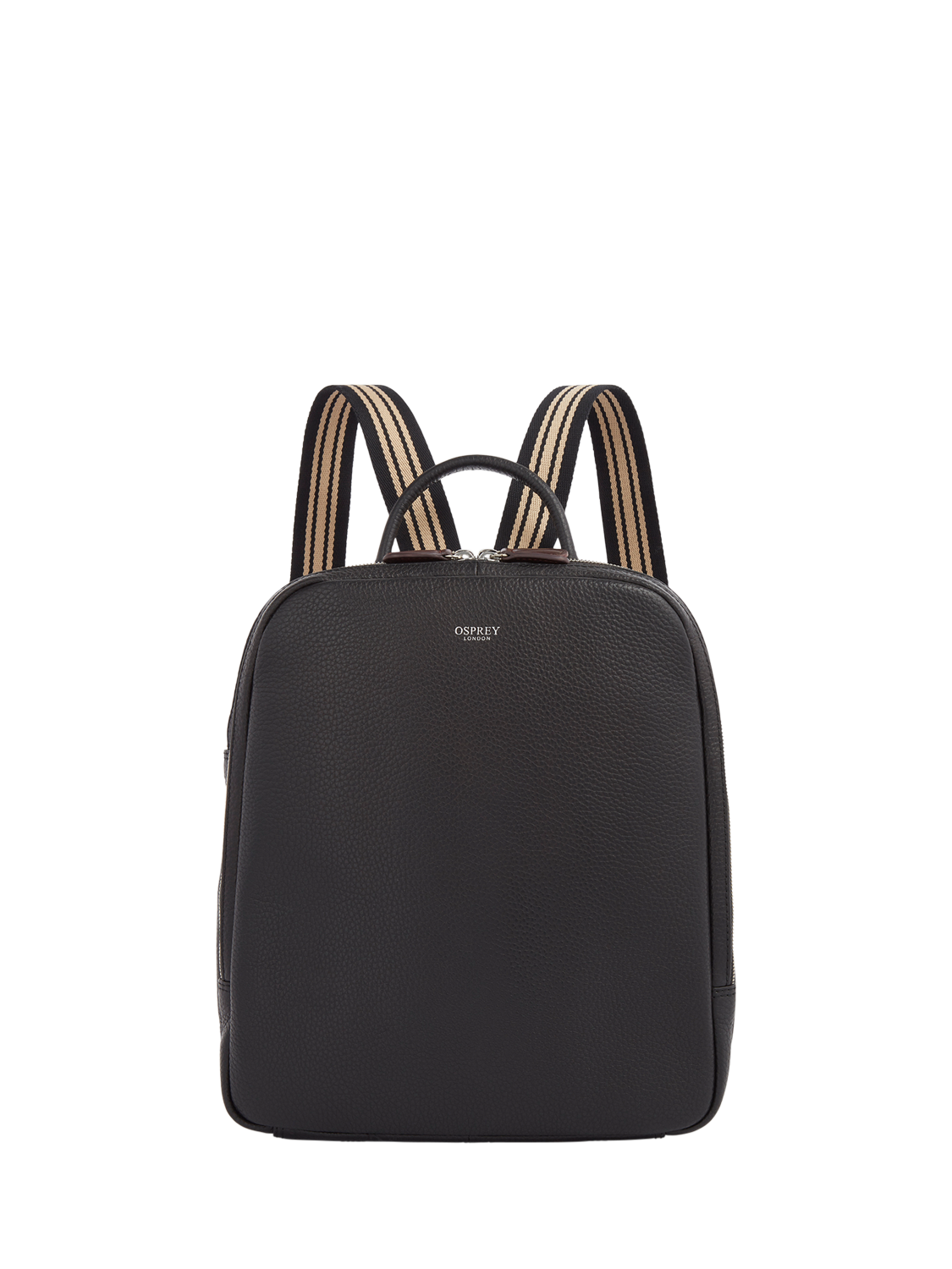 Product image 1 of 5, which shows OSPREY LONDON Chiswick Leather Backpack, Black