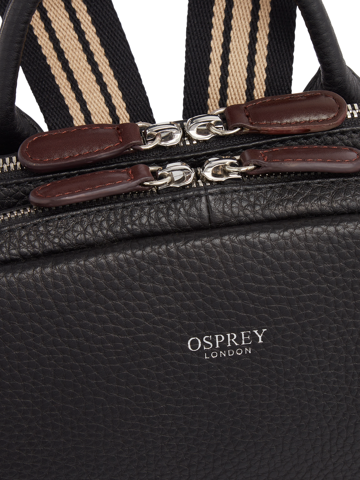 Product image 4 of 5, which shows OSPREY LONDON Chiswick Leather Backpack, Black