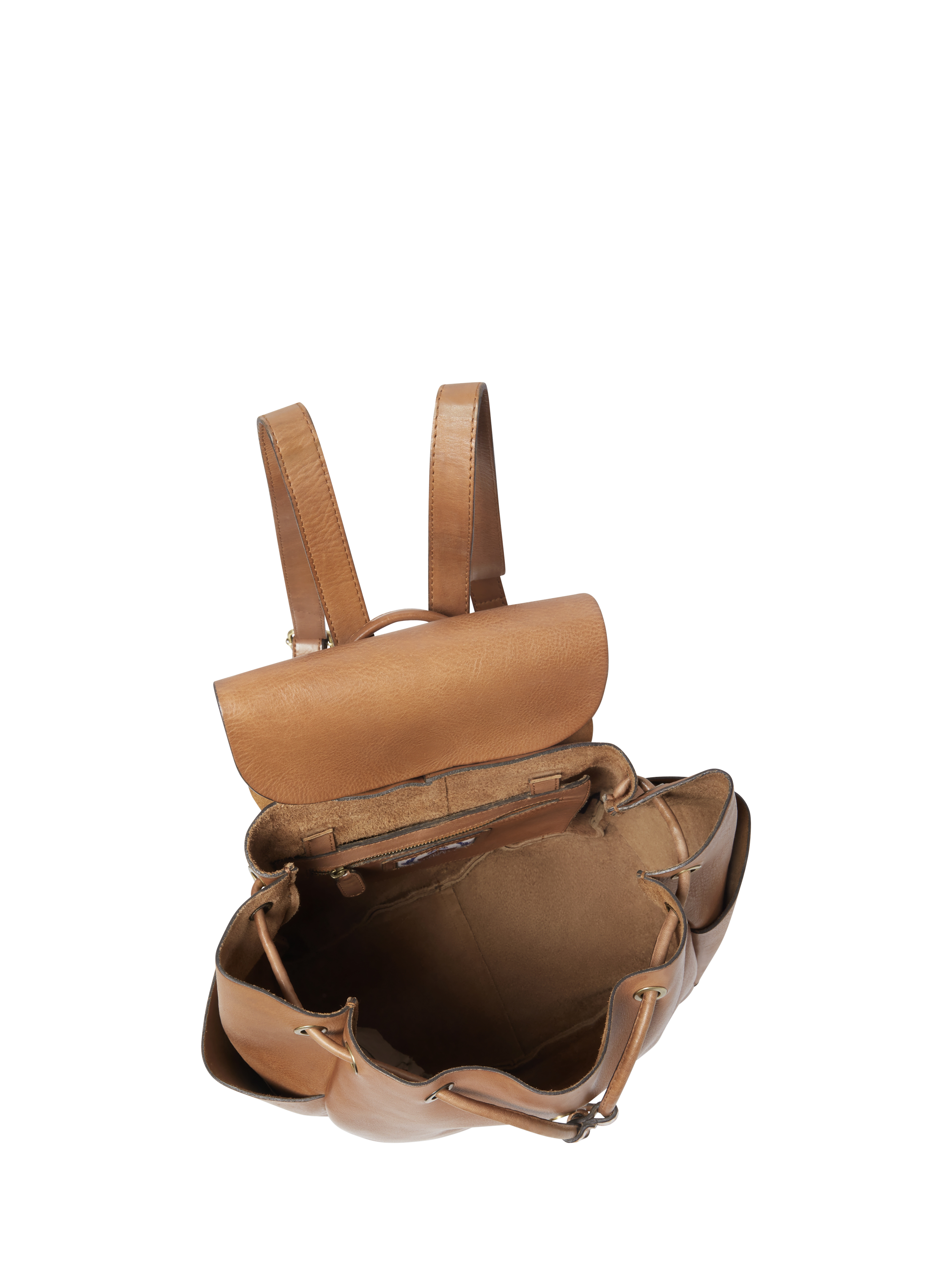 Product image 5 of 5, which shows OSPREY LONDON Monterrey Leather Backpack, Tan