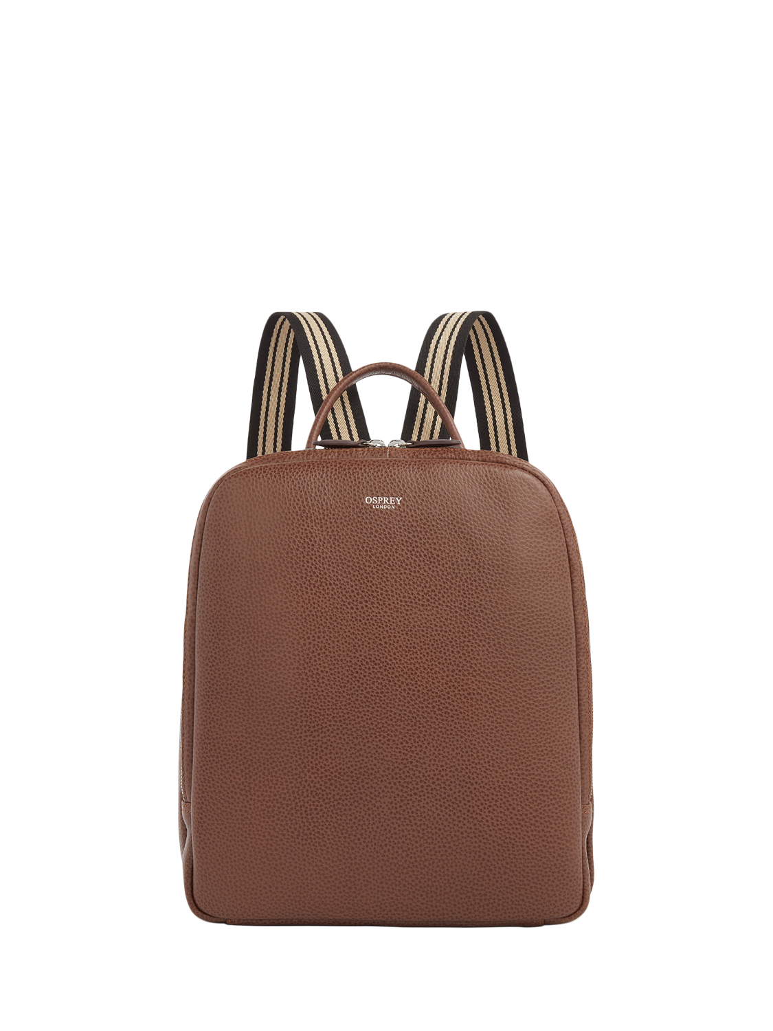 Product image 1 of 5, which shows OSPREY LONDON Chiswick Leather Backpack, Tan