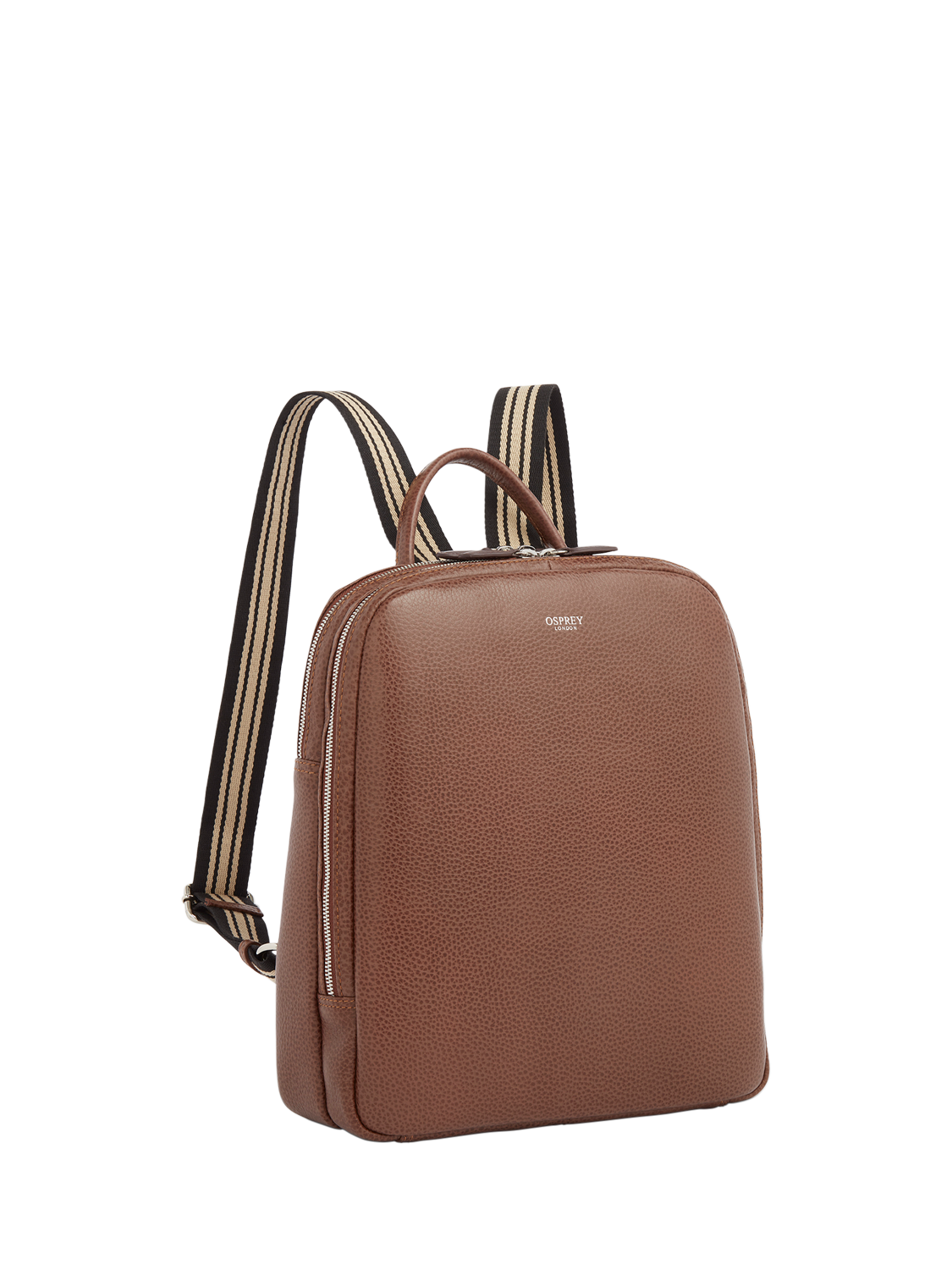 Product image 3 of 5, which shows OSPREY LONDON Chiswick Leather Backpack, Tan