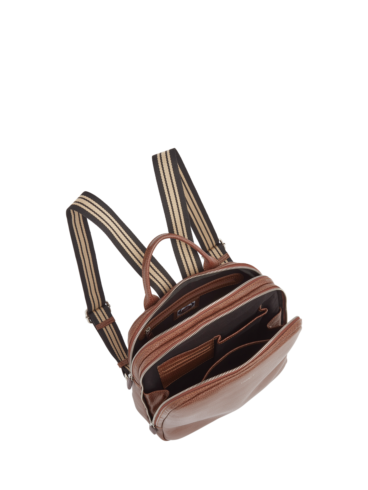 Product image 5 of 5, which shows OSPREY LONDON Chiswick Leather Backpack, Tan