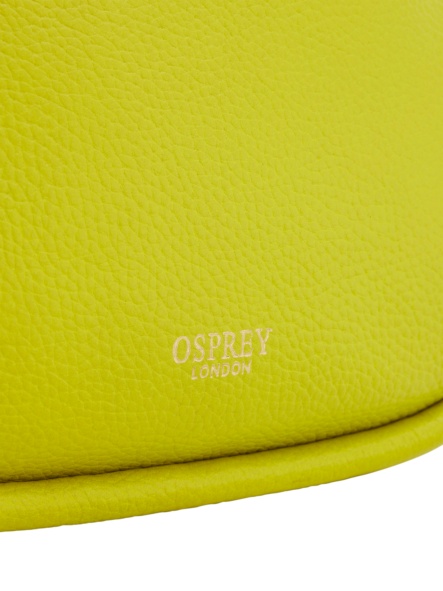 Product image 5 of 6, which shows OSPREY LONDON Hendrix Leather Shoulder Bag, Neon