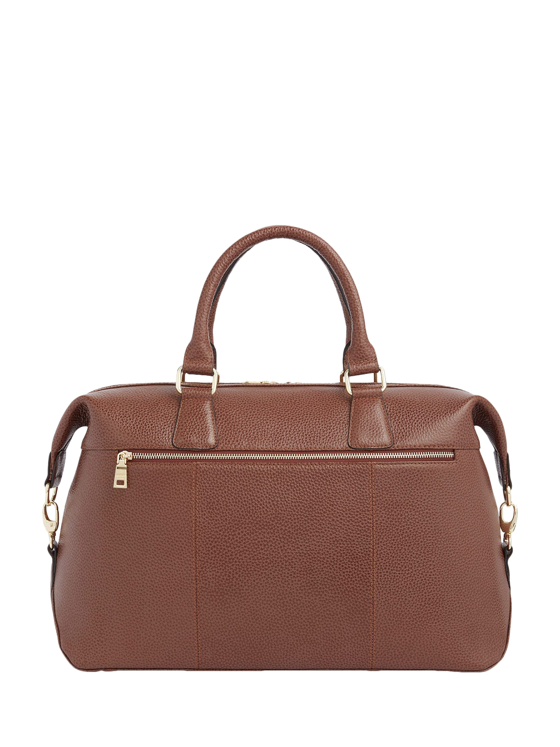 Product image 3 of 6, which shows OSPREY LONDON Adaline Leather Weekender Bag, Tan