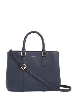 OSPREY LONDON Adaline Leather Workbag, Navy