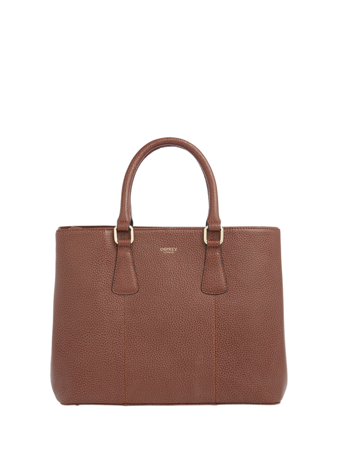 Product image 2 of 6, which shows OSPREY LONDON Adaline Leather Workbag, Tan