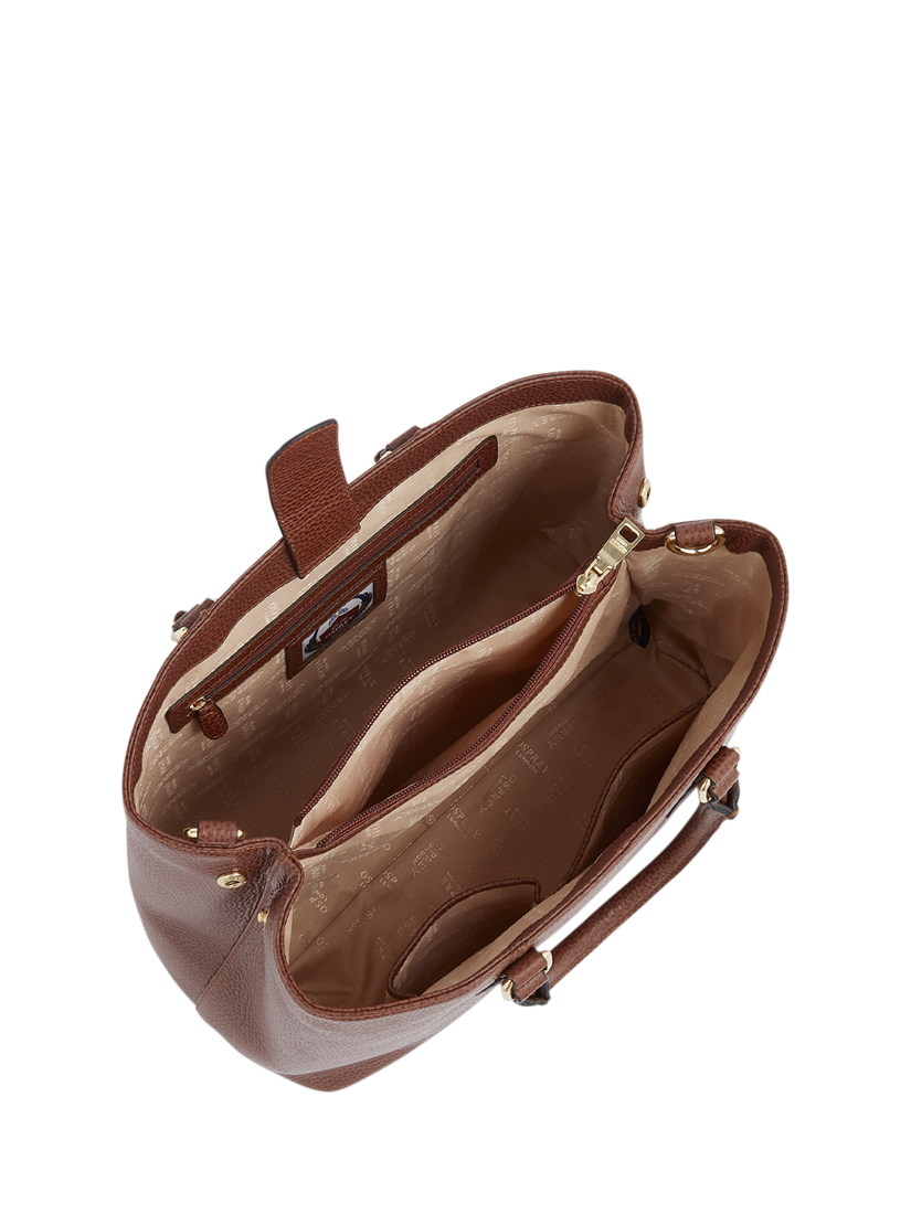 Product image 6 of 6, which shows OSPREY LONDON Adaline Leather Workbag, Tan