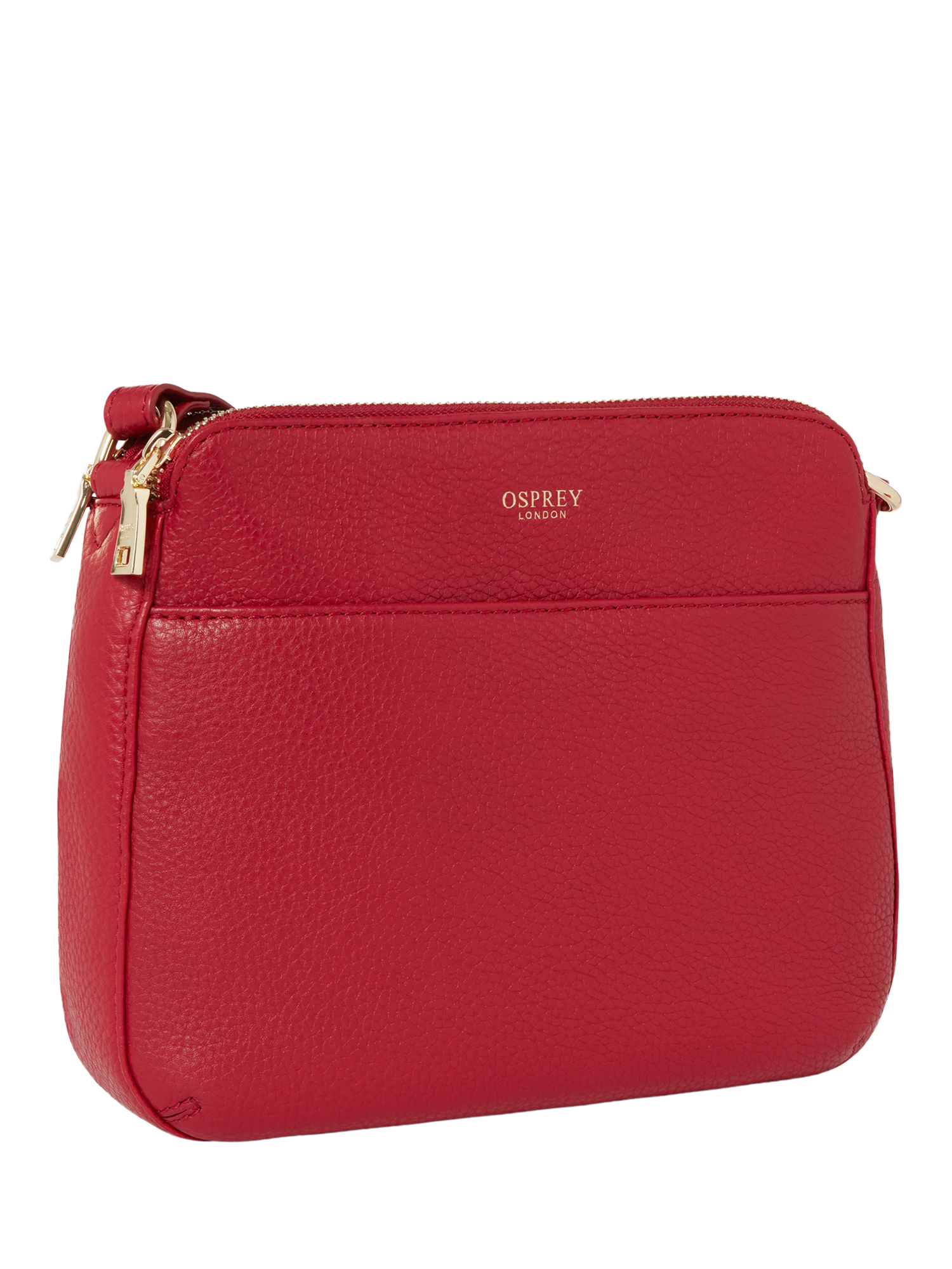 Product image 3 of 5, which shows OSPREY LONDON Buckley Leather Crossbody Bag, Cardinal