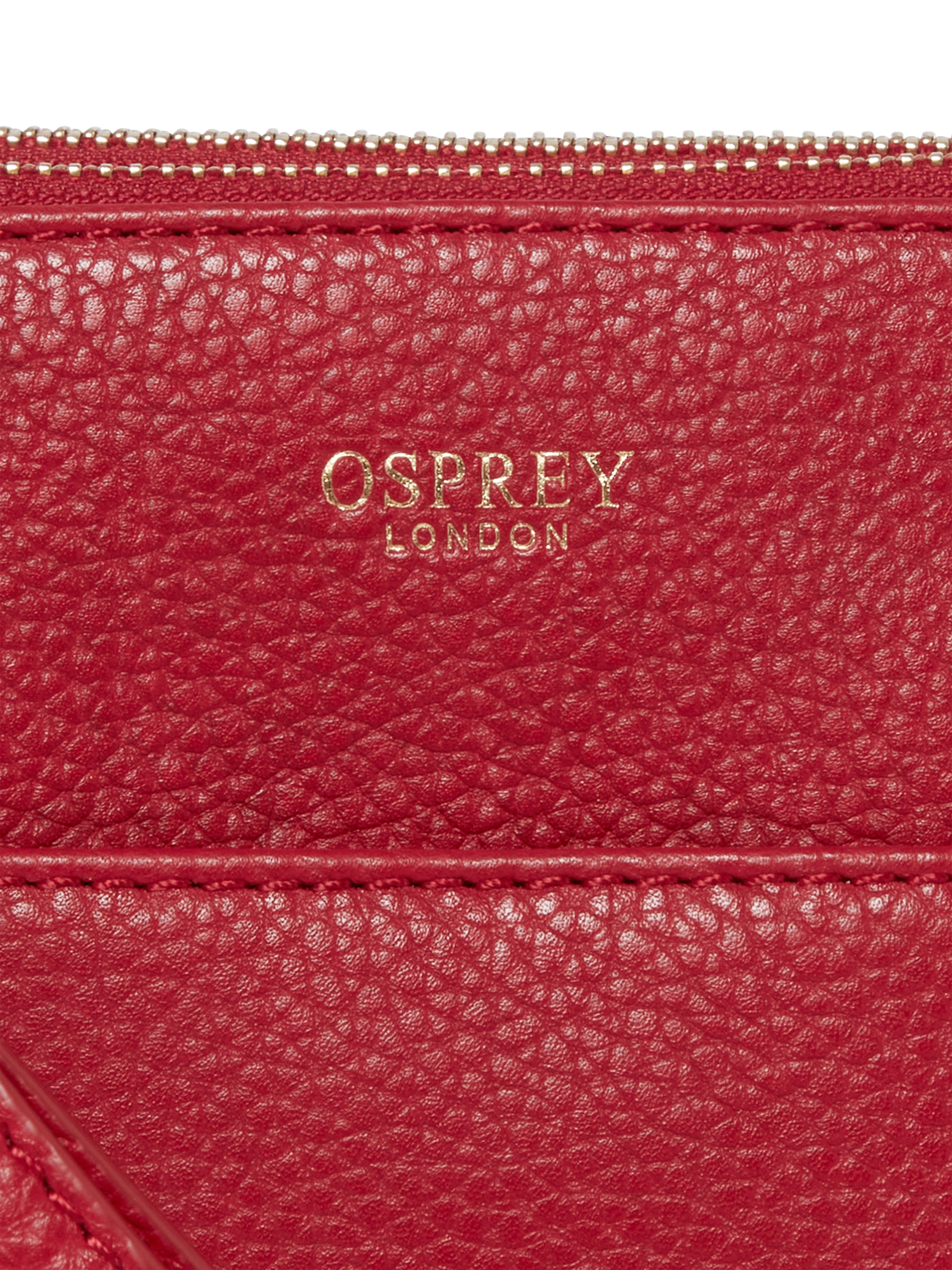 Product image 4 of 5, which shows OSPREY LONDON Buckley Leather Crossbody Bag, Cardinal