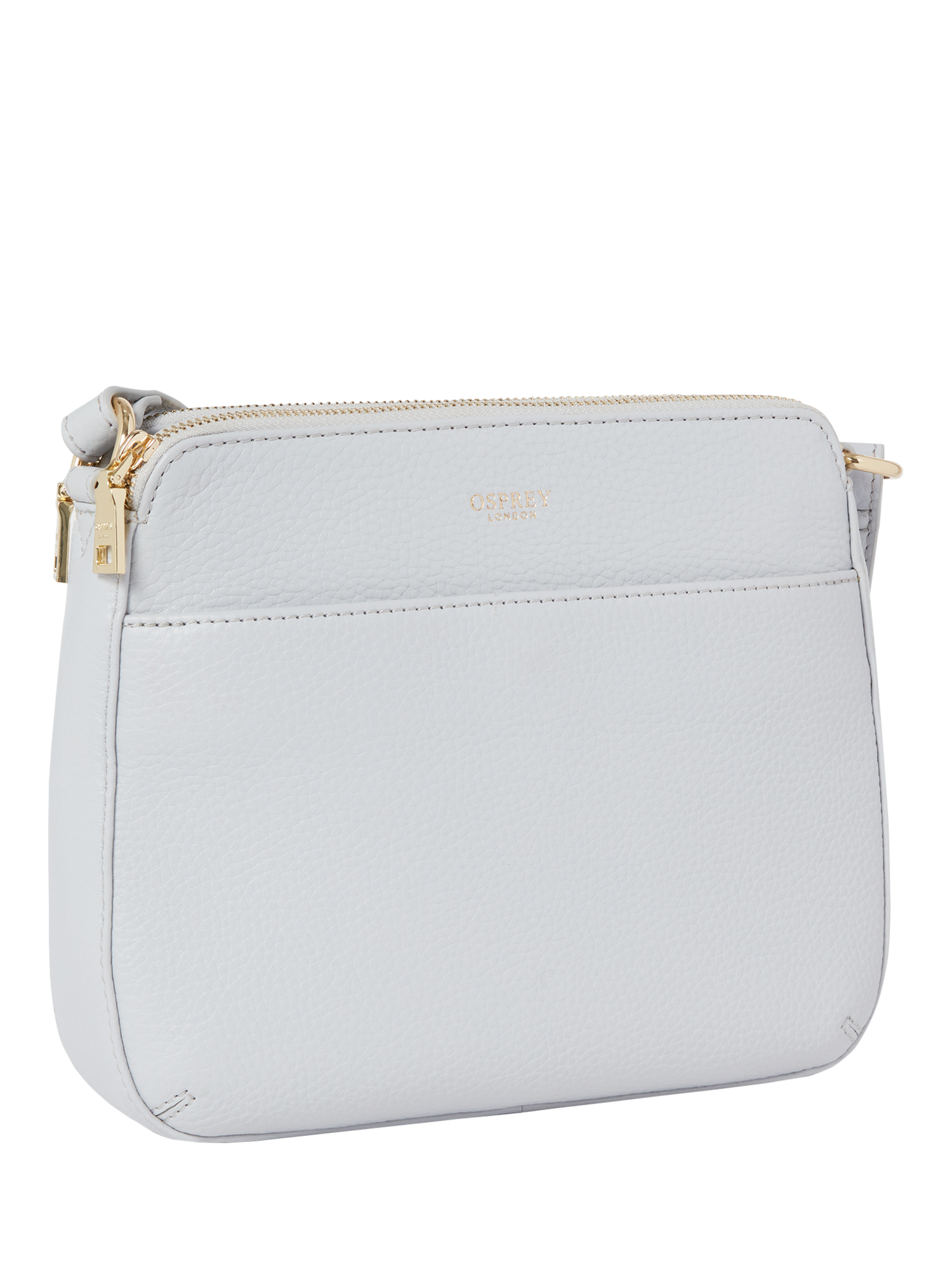 Product image 3 of 5, which shows OSPREY LONDON Buckley Leather Crossbody Bag, Mist