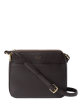 OSPREY LONDON Buckley Leather Crossbody Bag, Chocolate