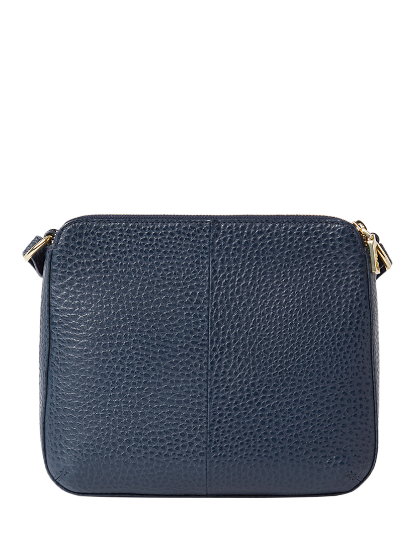 Product image 2 of 5, which shows OSPREY LONDON Buckley Leather Crossbody Bag, Navy