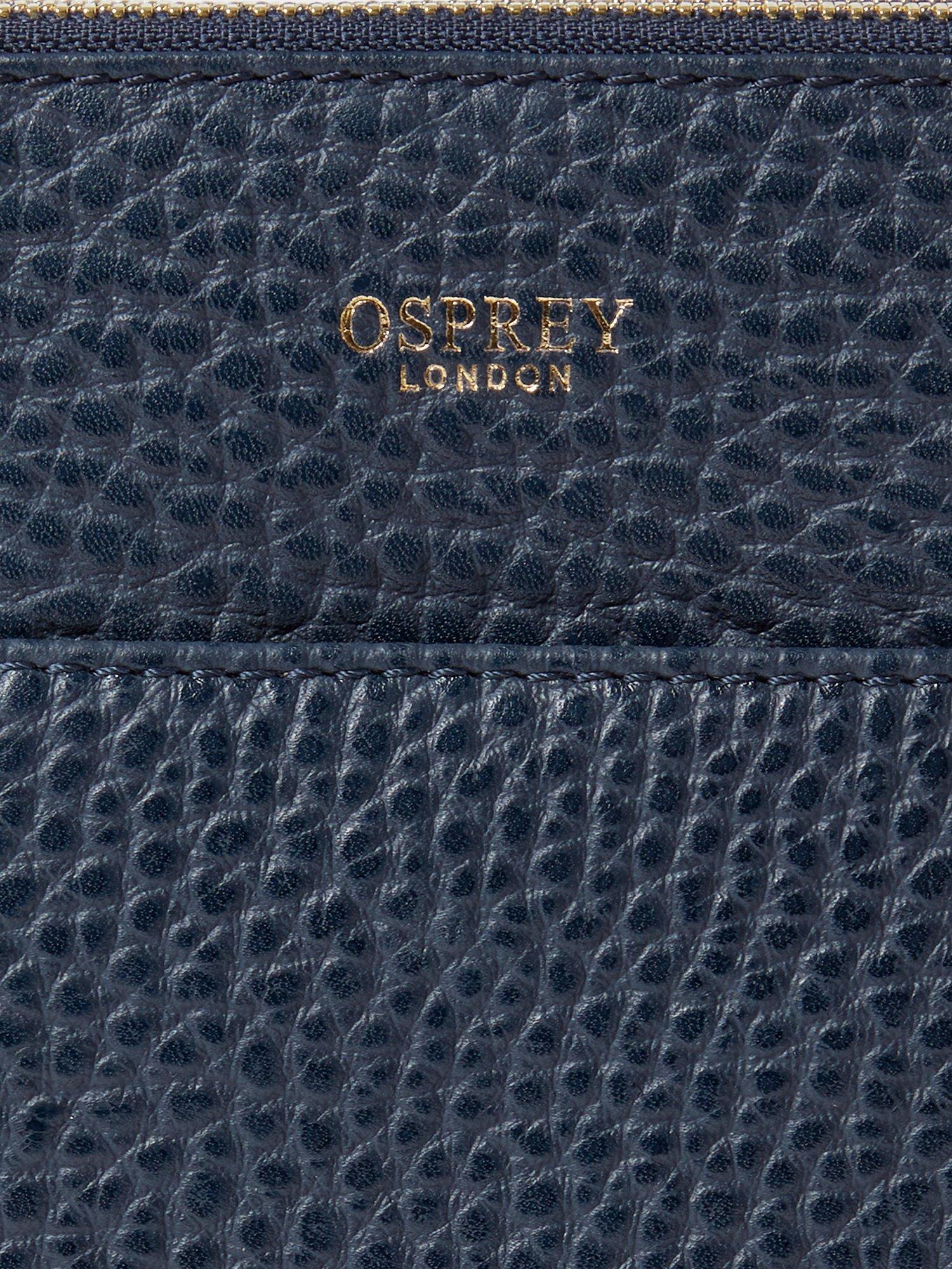 Product image 4 of 5, which shows OSPREY LONDON Buckley Leather Crossbody Bag, Navy