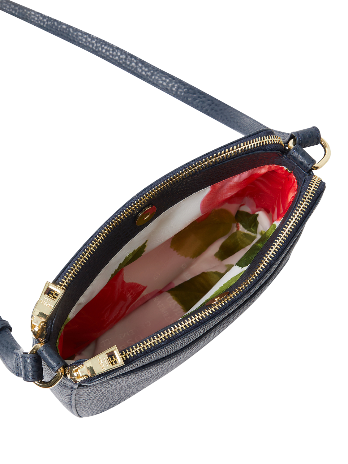 Product image 5 of 5, which shows OSPREY LONDON Buckley Leather Crossbody Bag, Navy