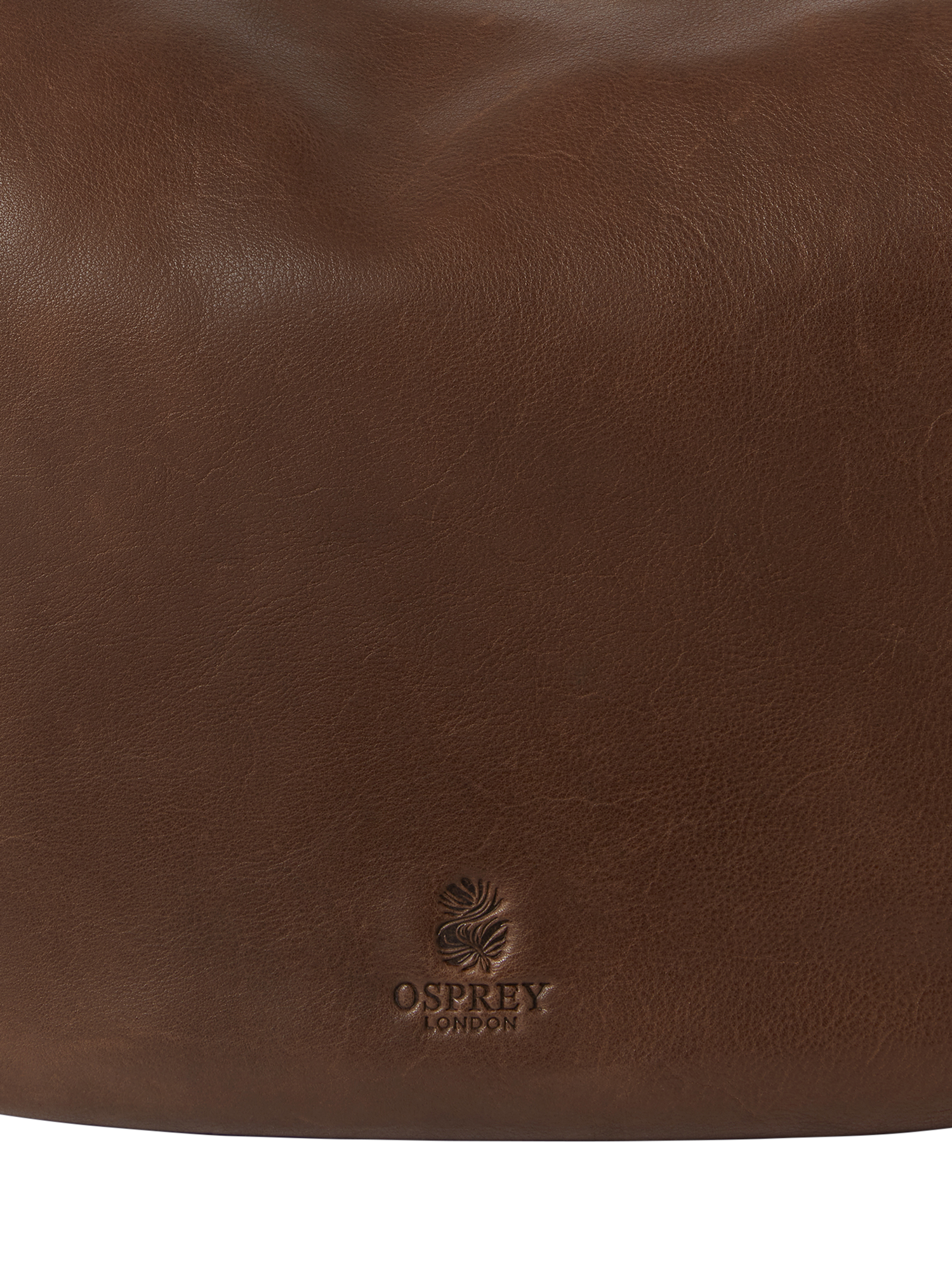 Product image 4 of 5, which shows OSPREY LONDON Burleigh Small Leather Hobo Bag, Chestnut