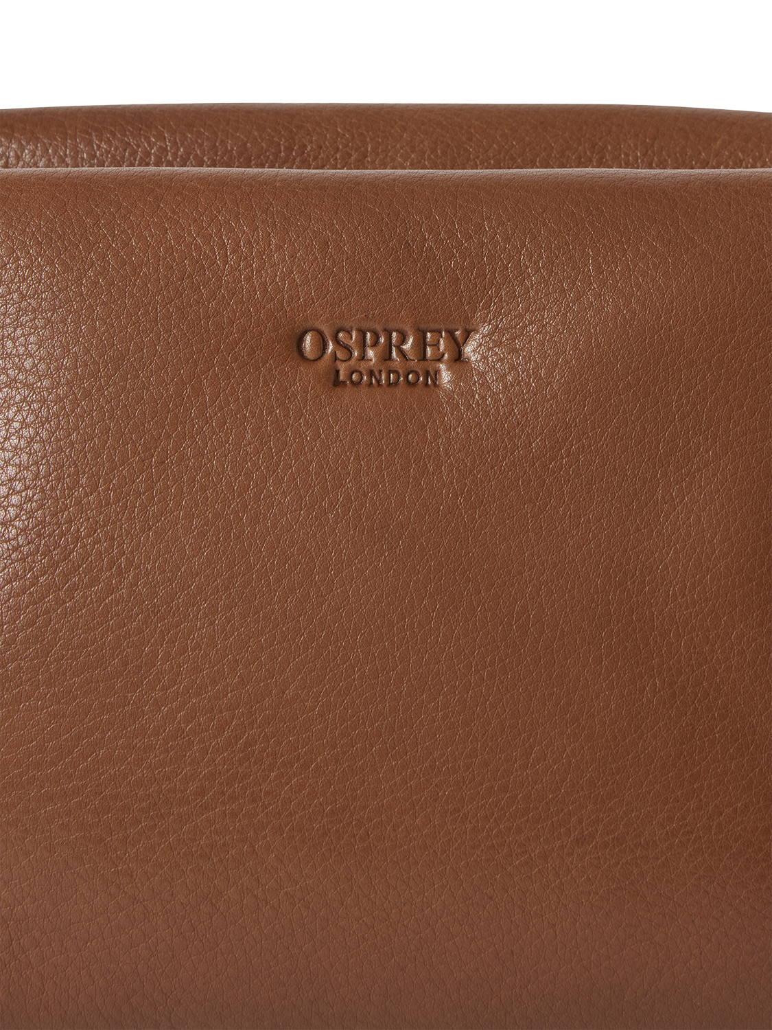 Product image 4 of 5, which shows OSPREY LONDON Carina Leather Shrug Bag, Tan