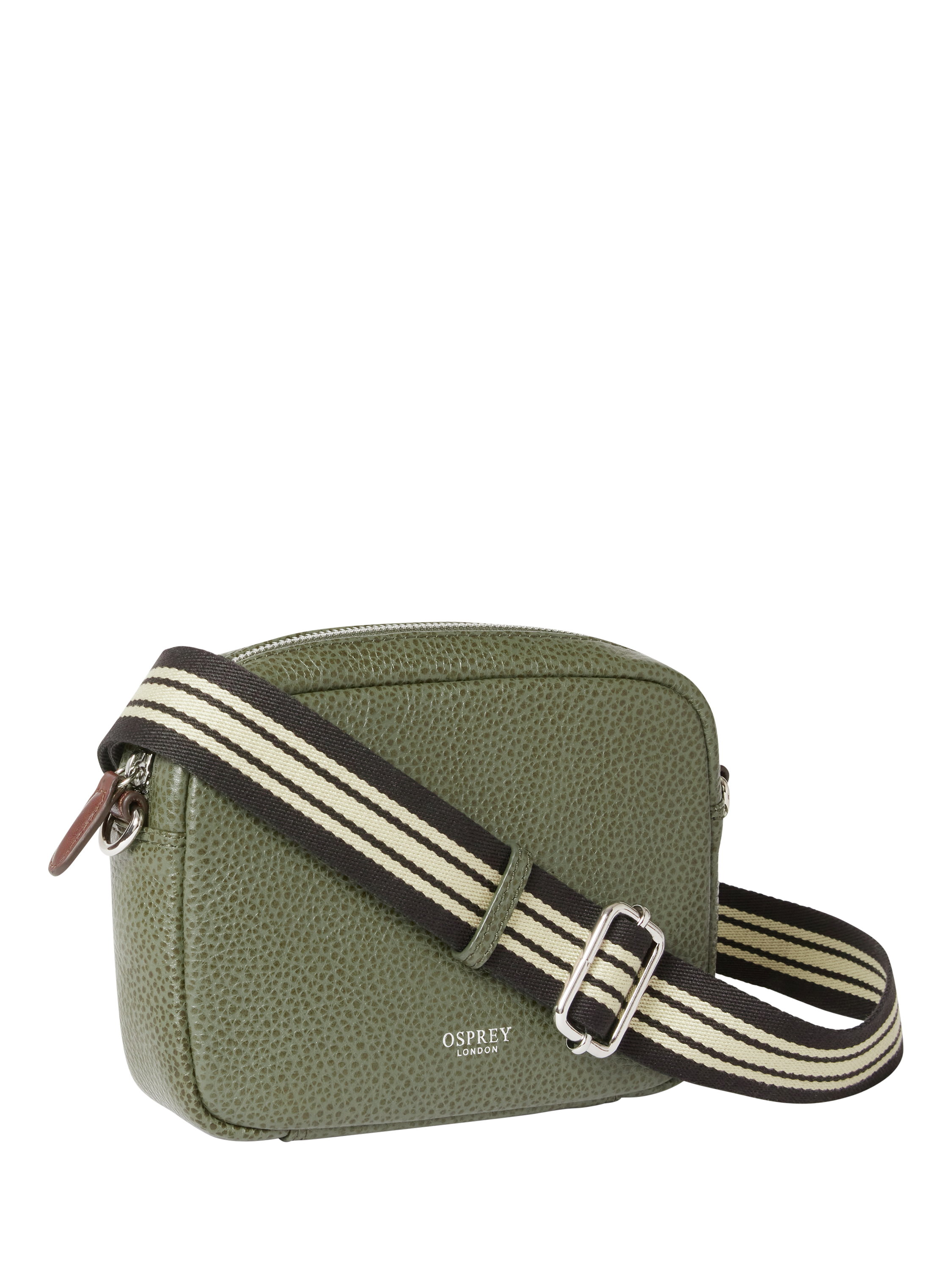 Product image 3 of 5, which shows OSPREY LONDON Chiswick Leather Convertible Multiway Bag, Khaki