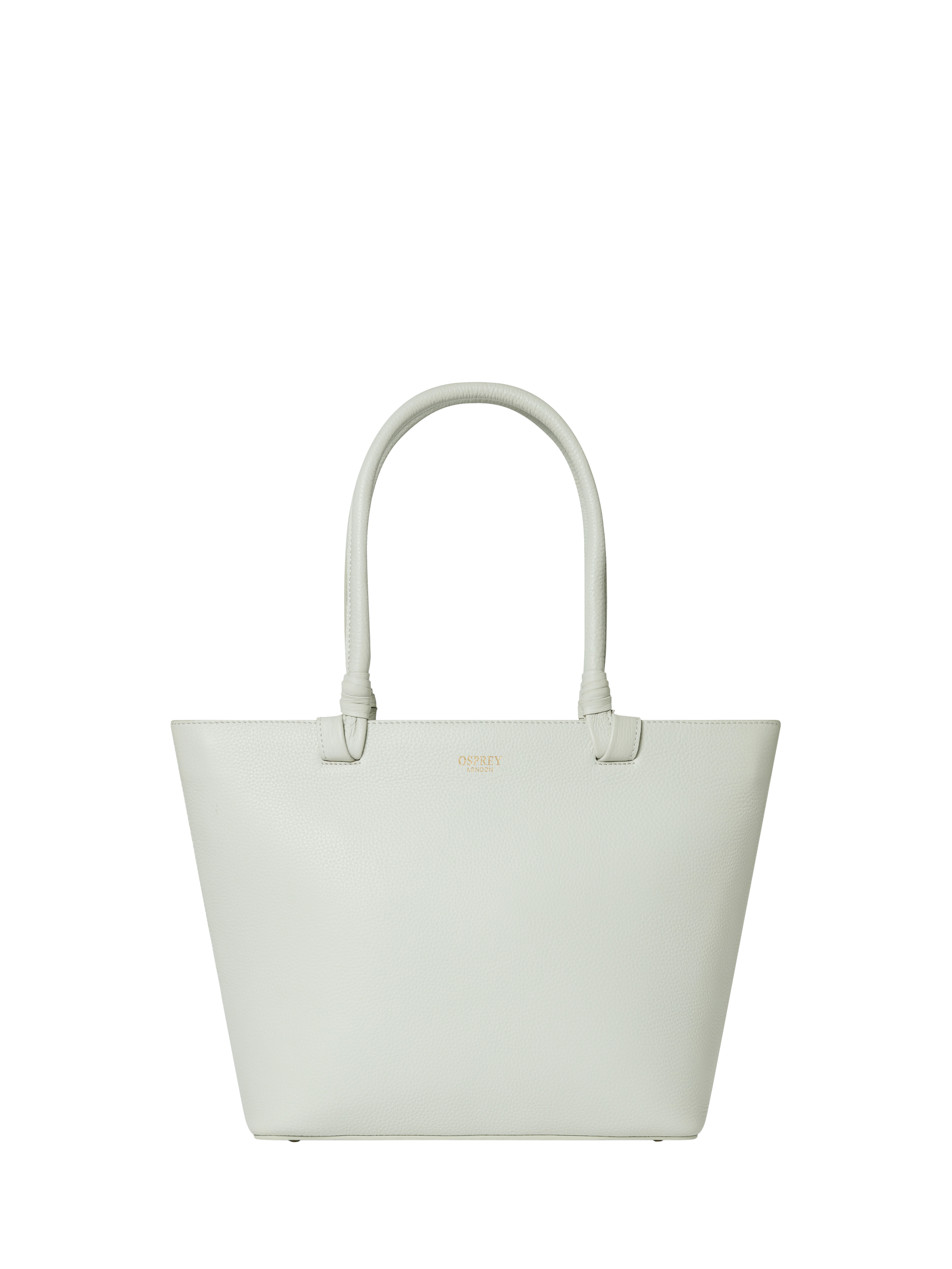 Product image 1 of 5, which shows OSPREY LONDON Collier Leather Zip Top Tote Bag, Natural
