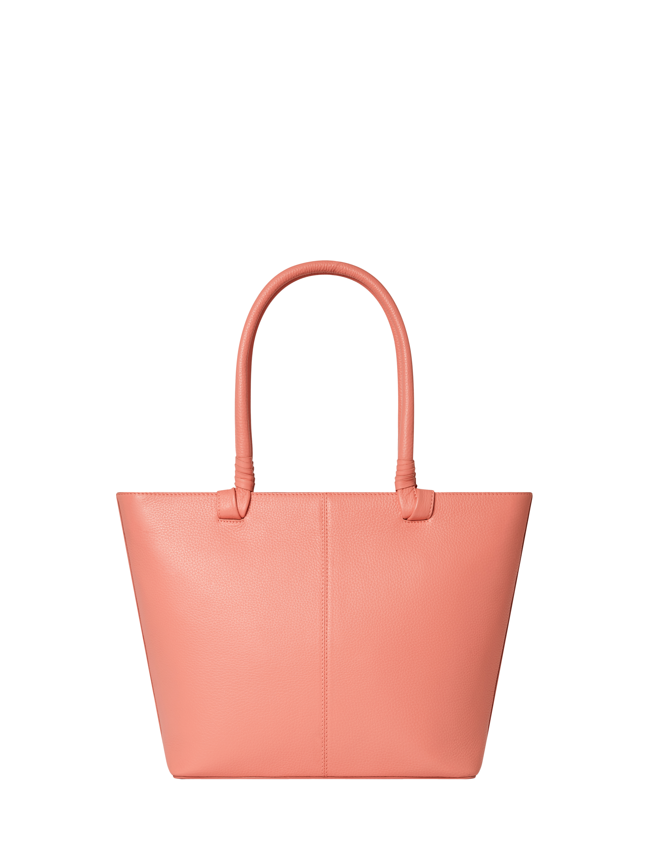 Product image 2 of 5, which shows OSPREY LONDON Collier Leather Tote Bag, Peach