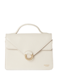 OSPREY LONDON Harper Mini Leather Grab Bag, Dove