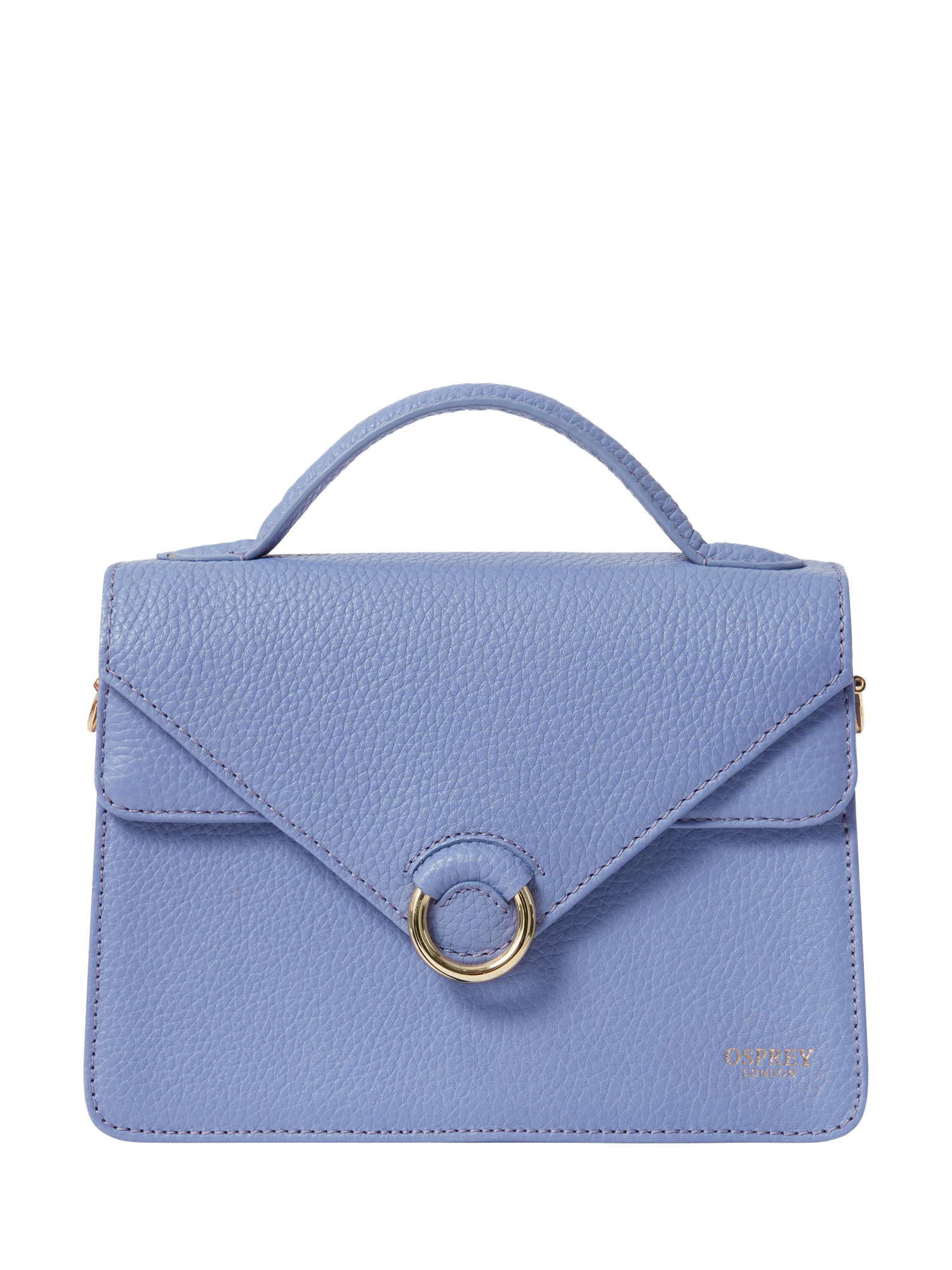Product image 2 of 7, which shows OSPREY LONDON Harper Mini Leather Grab Bag, Lilac
