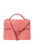 OSPREY LONDON Harper Mini Leather Grab Bag, Peach