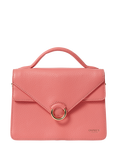 OSPREY LONDON Harper Mini Leather Grab Bag, Peach
