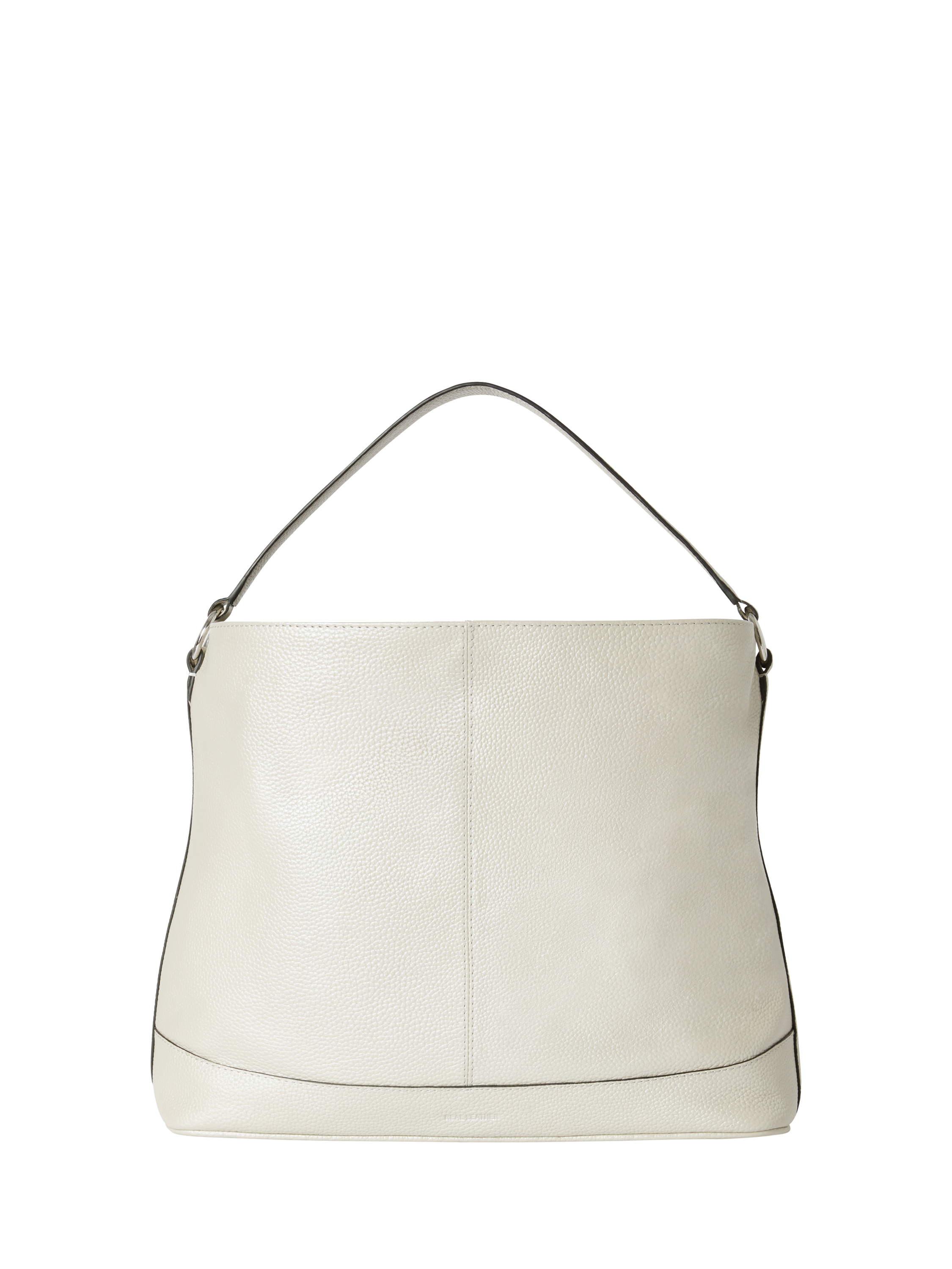 Product image 3 of 6, which shows OSPREY LONDON Hendrix Leather Oversized Hobo Bag, Silver