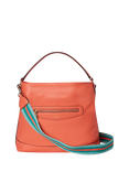 OSPREY LONDON Hendrix Leather Oversized Hobo Bag, Coral