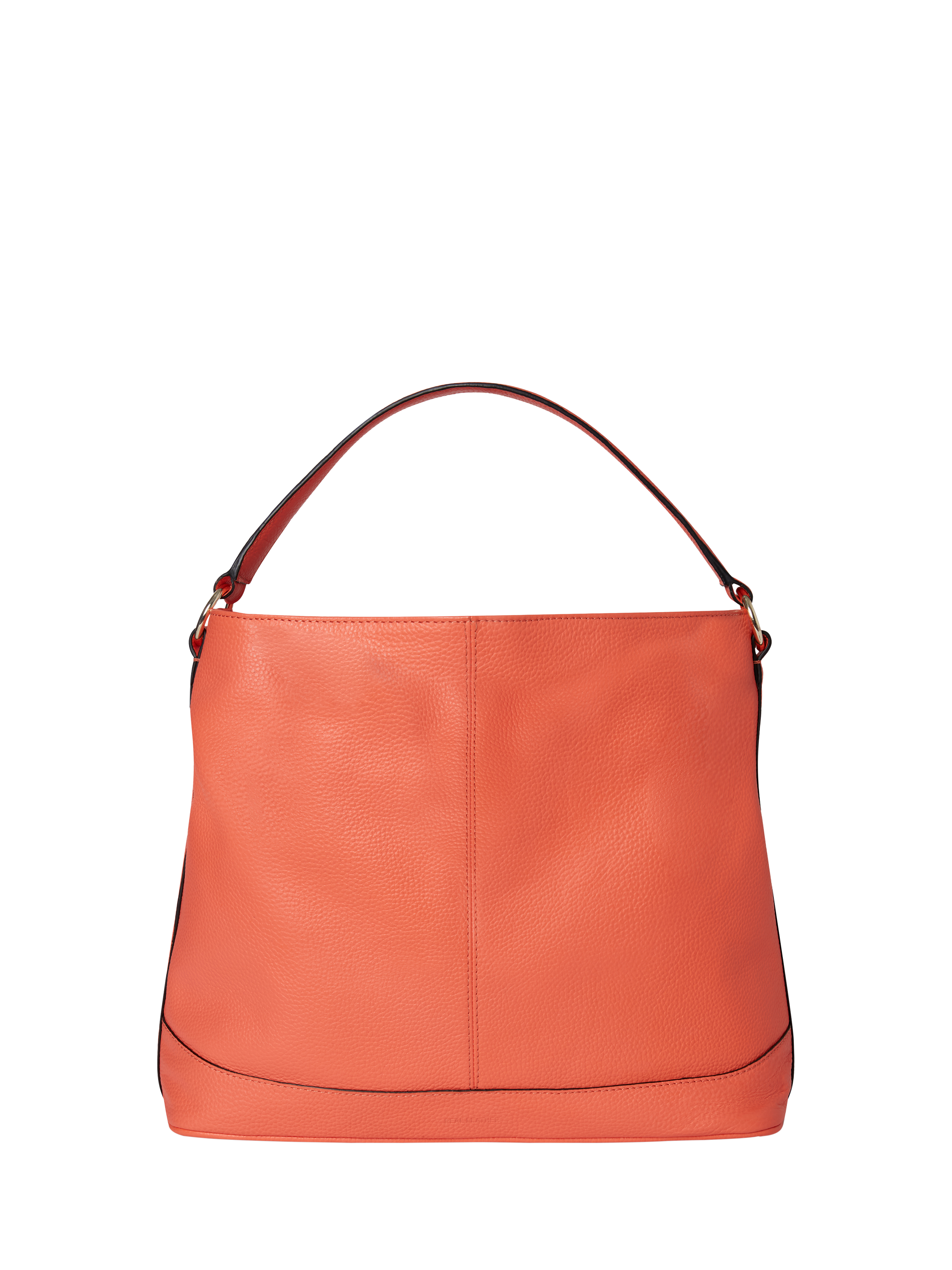 Product image 3 of 6, which shows OSPREY LONDON Hendrix Leather Oversized Hobo Bag, Coral