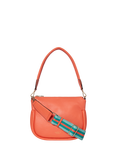 OSPREY LONDON Hendrix Leather Shoulder Bag, Coral