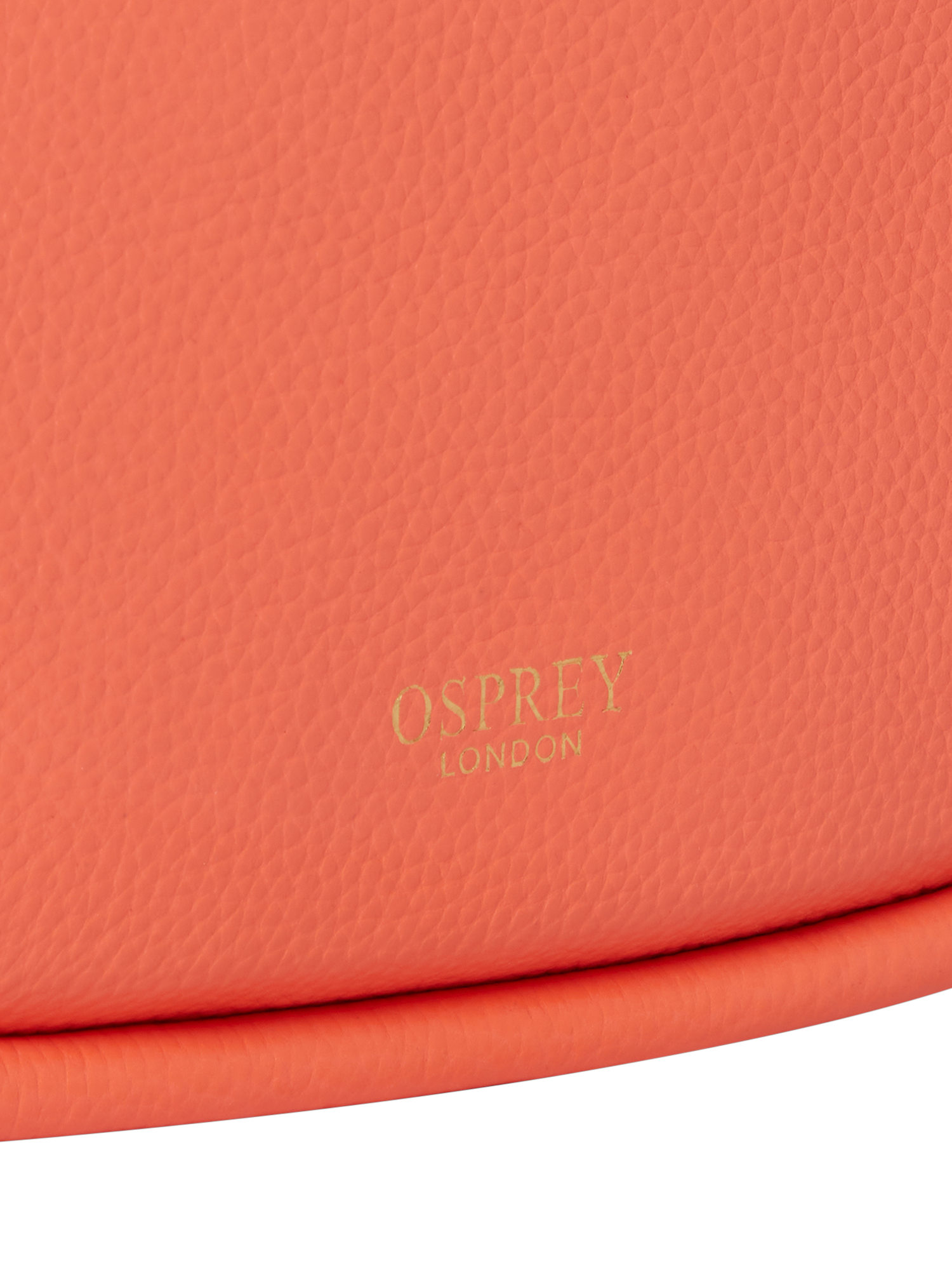 Product image 5 of 6, which shows OSPREY LONDON Hendrix Leather Shoulder Bag, Coral