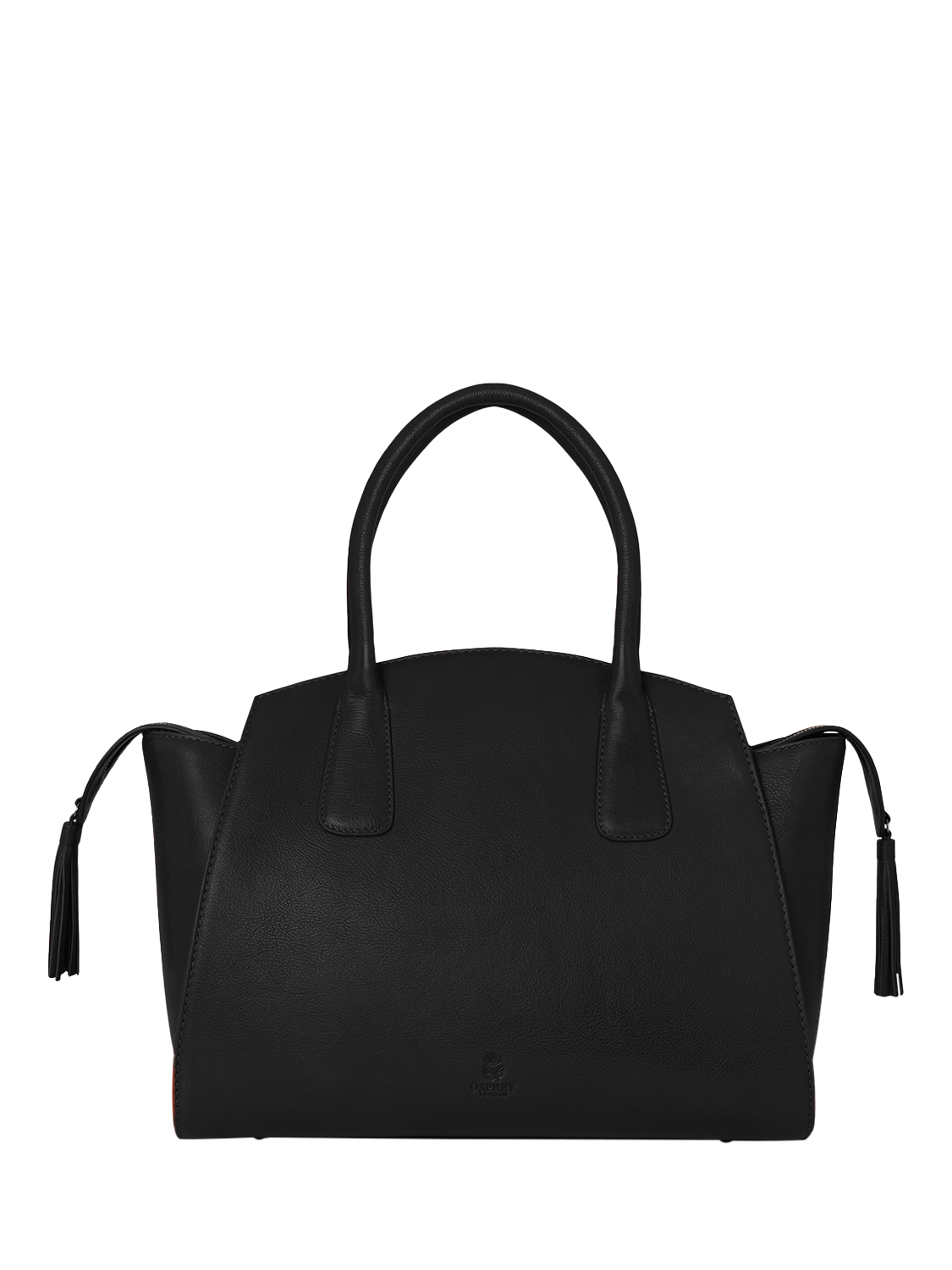 Product image 2 of 6, which shows OSPREY LONDON Hickstead Leather Work Bag, Black