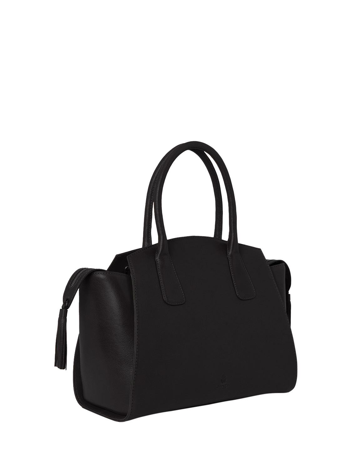 Product image 4 of 6, which shows OSPREY LONDON Hickstead Leather Work Bag, Black