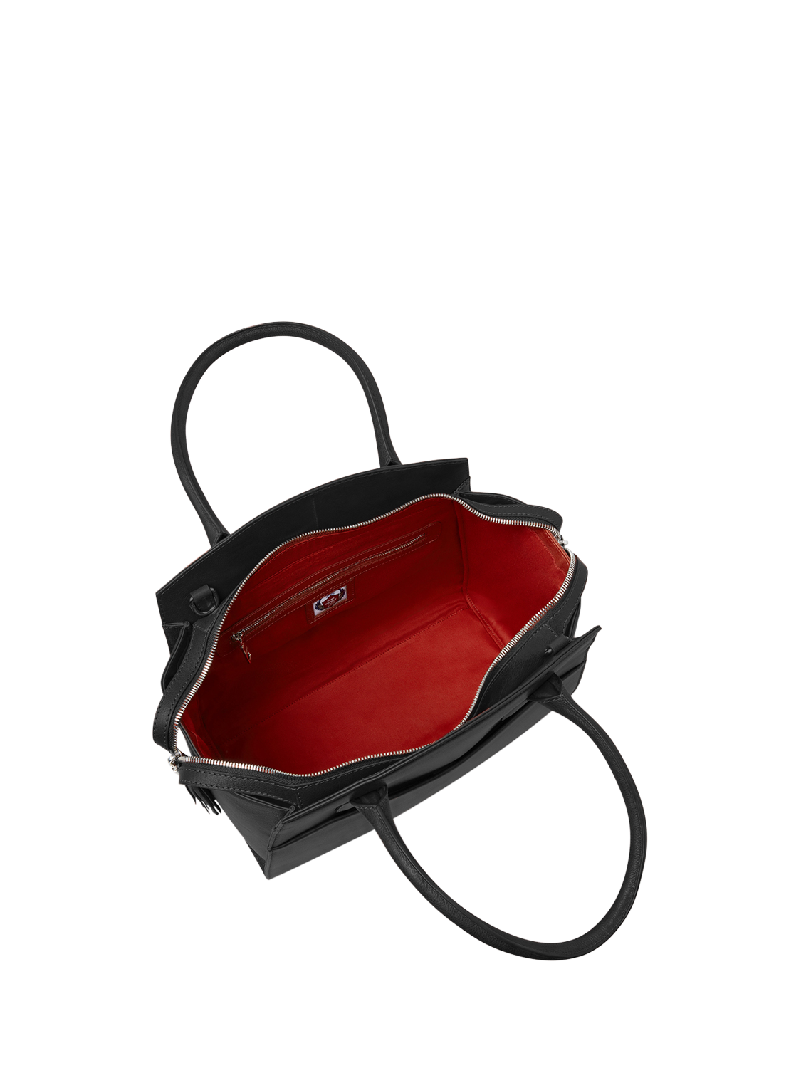 Product image 6 of 6, which shows OSPREY LONDON Hickstead Leather Work Bag, Black