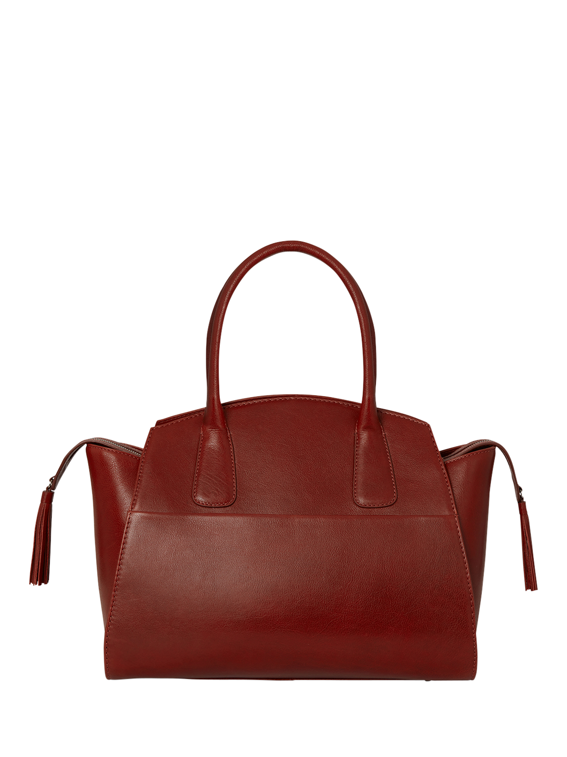 Product image 3 of 6, which shows OSPREY LONDON Hickstead Leather Work Bag, Red