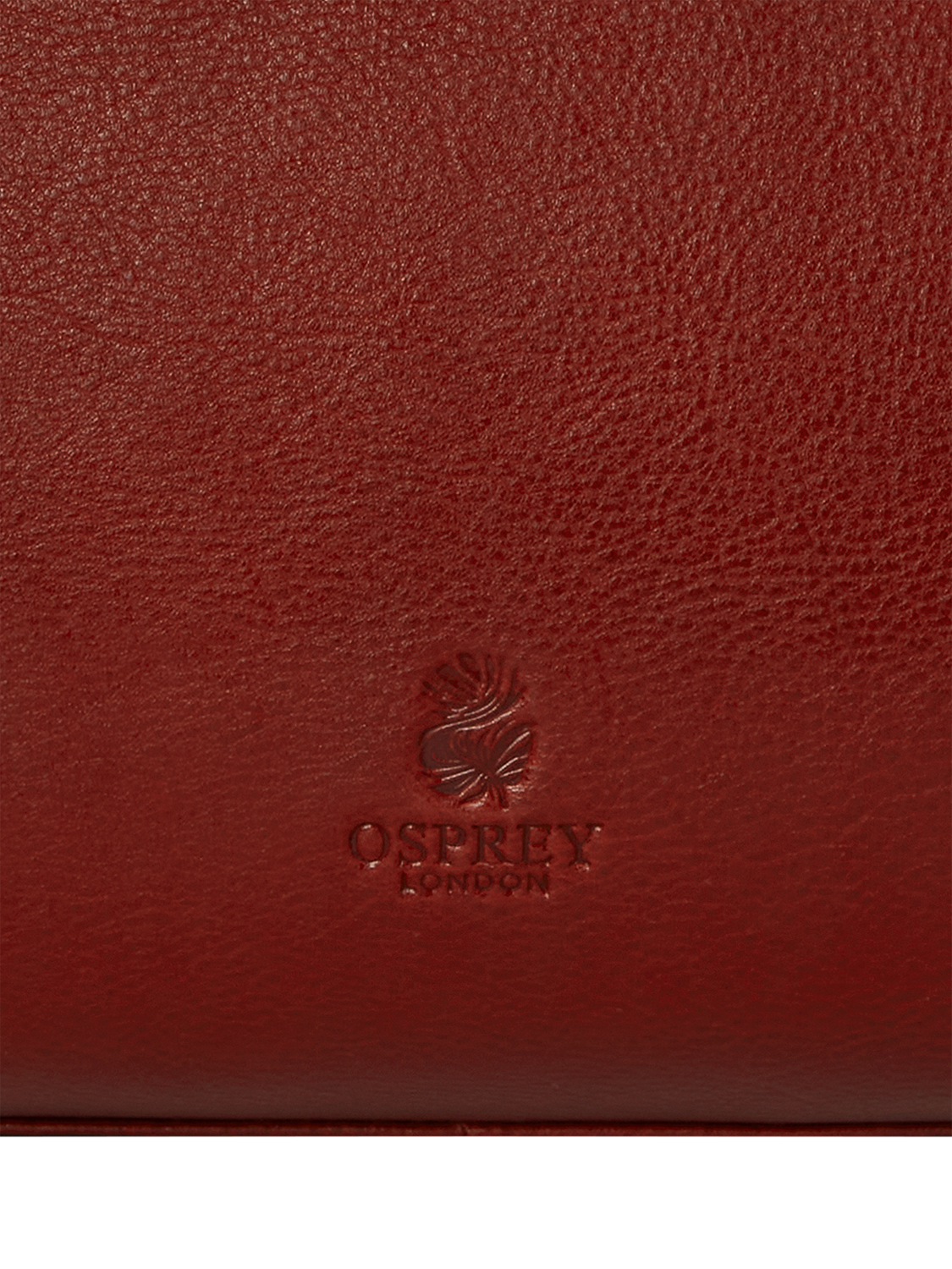 Product image 5 of 6, which shows OSPREY LONDON Hickstead Leather Work Bag, Red