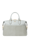 OSPREY LONDON Croc Leather Kellie Weekender Bag, Mist