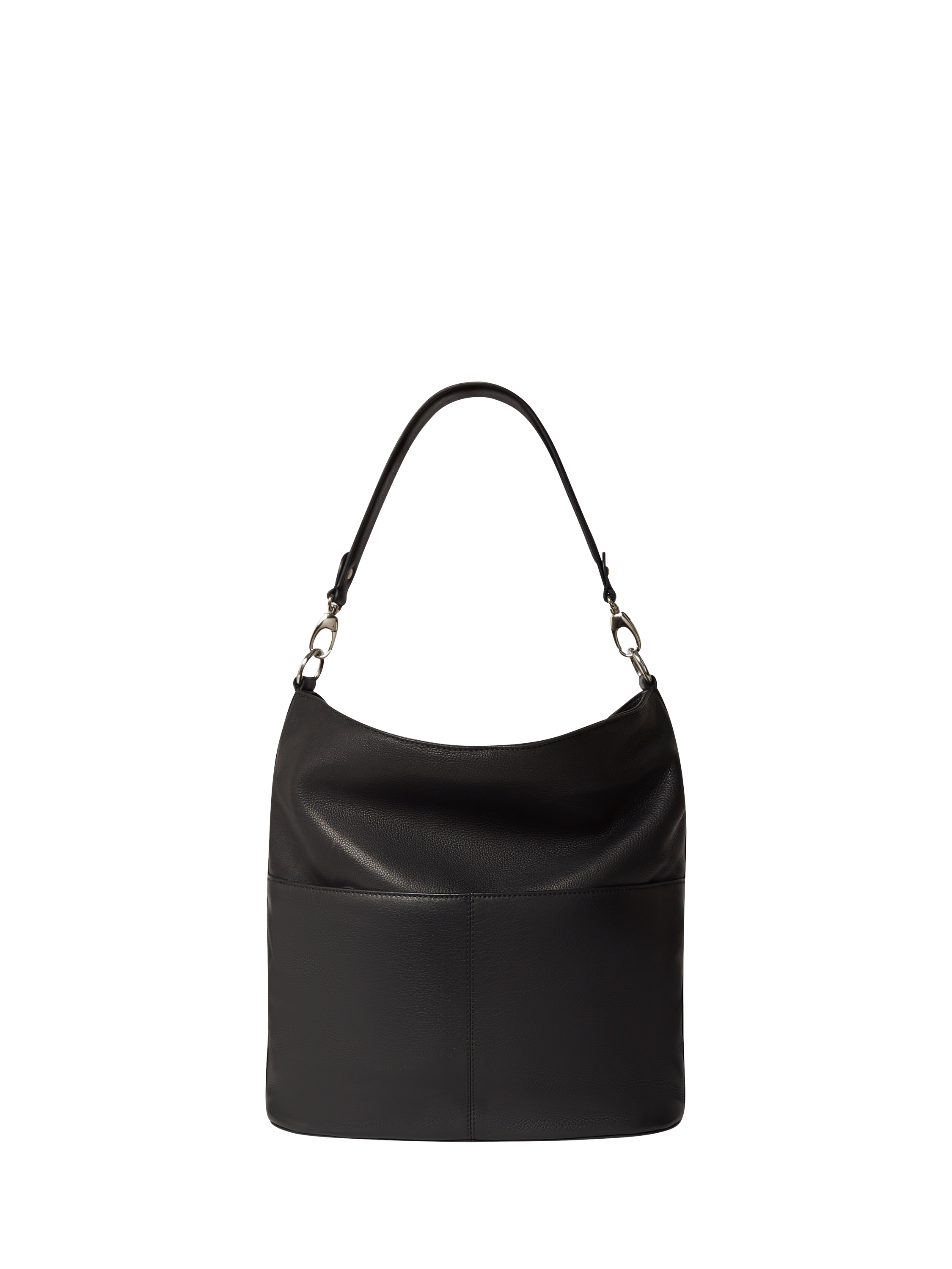 Product image 3 of 5, which shows OSPREY LONDON Kelso Leather Large Hobo Bag, Black